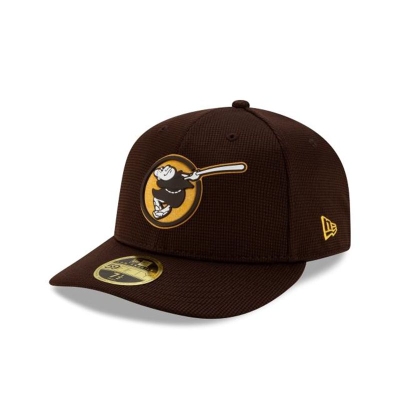 San Diego Padres Gorra | New Era MLB Clubhouse Collection Low Profile 59fifty Fitted Cap Mexico - Marrom